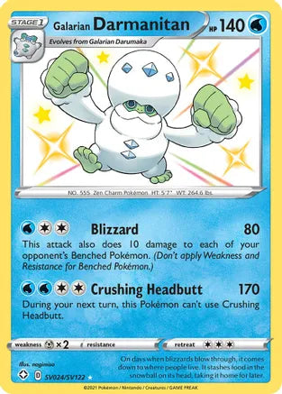 Pokemon: Galarian Darmanitan Shining Fates SV024/SV122 - Near Mint Main image