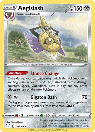 Aegislash 108/163 - SWSH05 Battle Styles Reverse Holofoil Main image