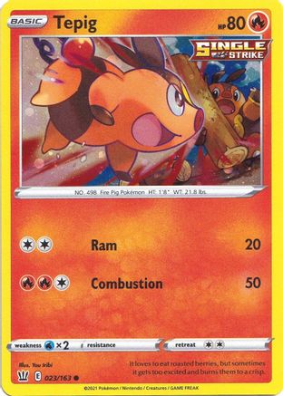 Tepig (Cosmos Holo) 023/163 - Miscellaneous Cards & Products Holofoil