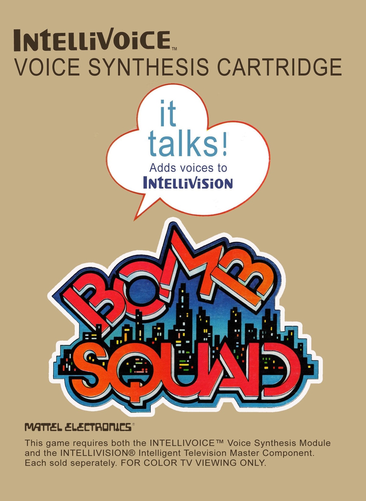 Bomb Squad (Intellivision) Main image