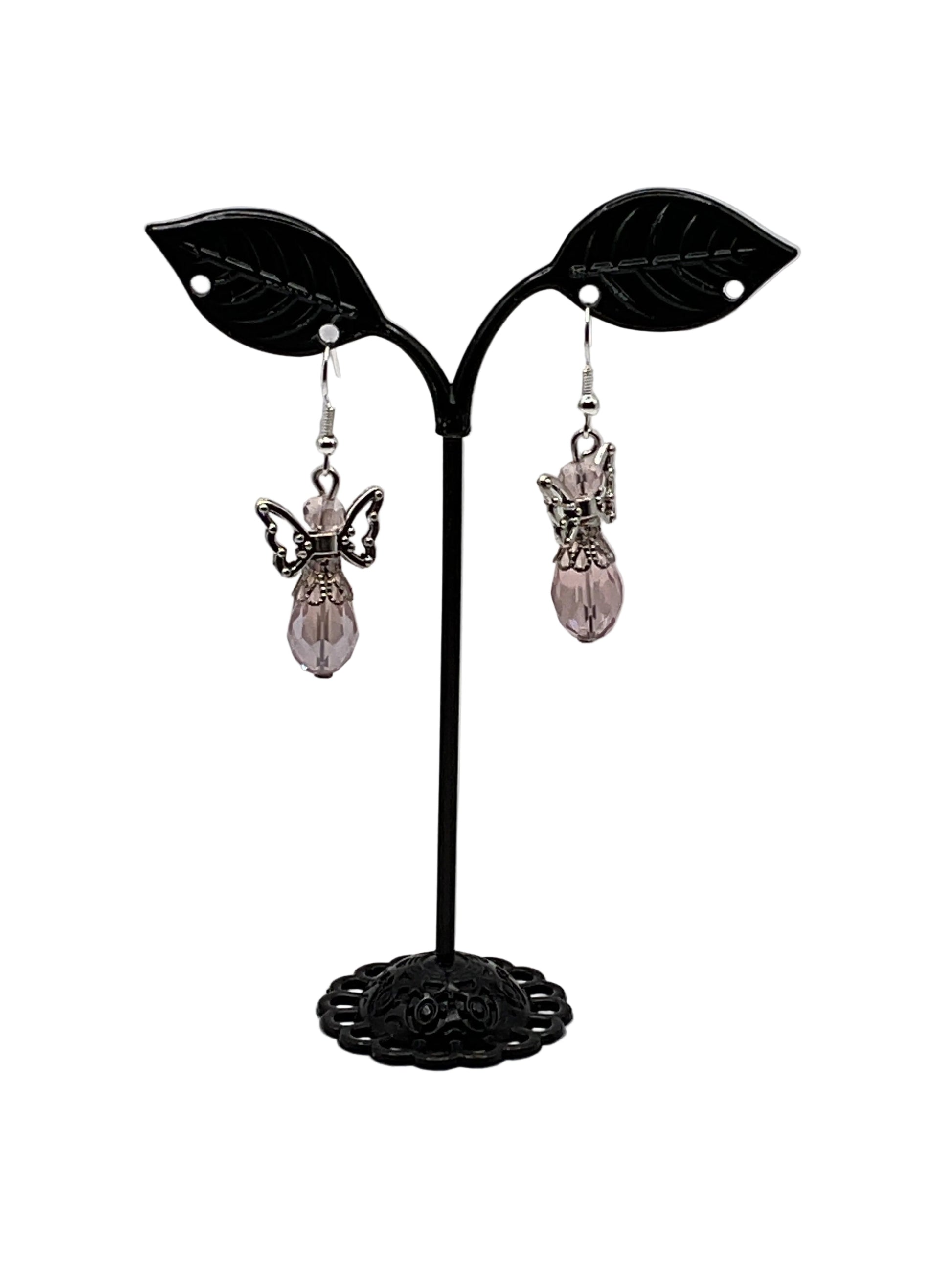 Angel Earrings CLEAR PINK