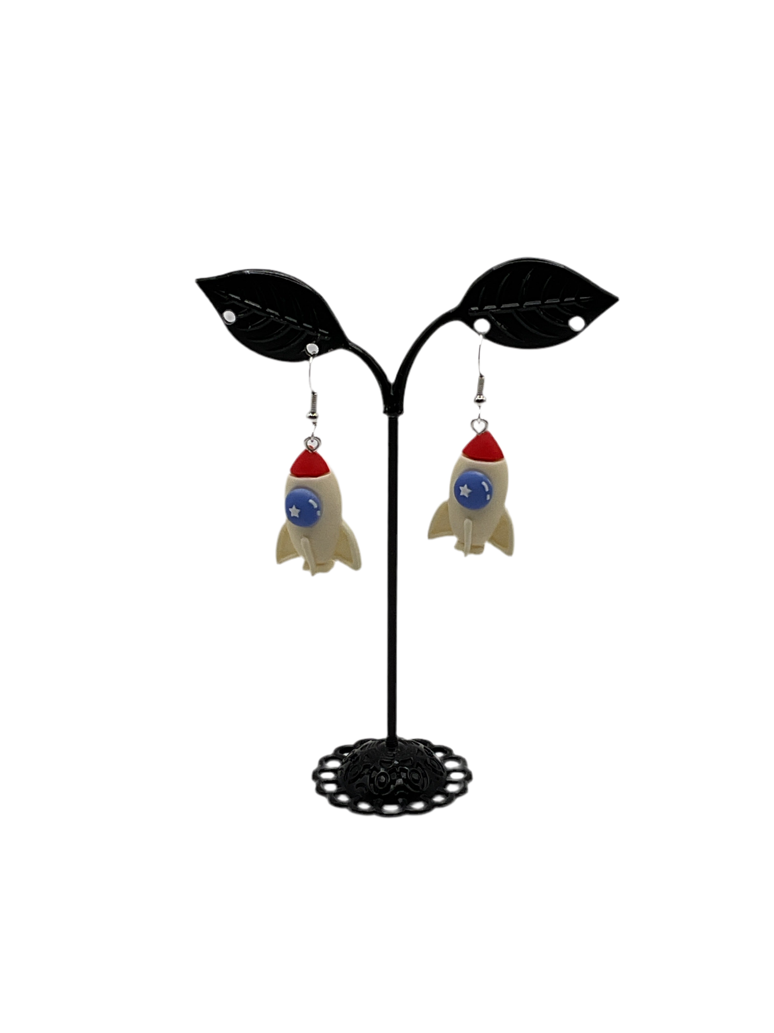 Rocket ship earrings