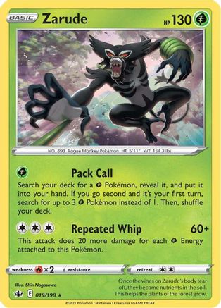 Zarude 019/198 - SWSH06 Chilling Reign Holofoil Main image