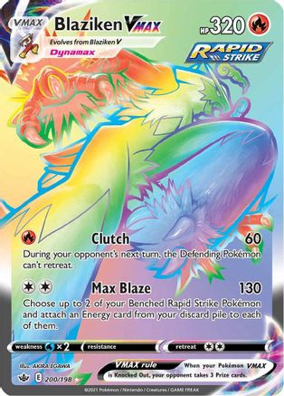 Blaziken VMAX (Secret) 200/198 - SWSH06 Chilling Reign Holofoil Main image