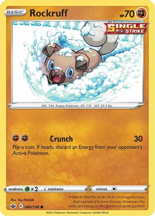 Rockruff 086/198 - SWSH06 Chilling Reign