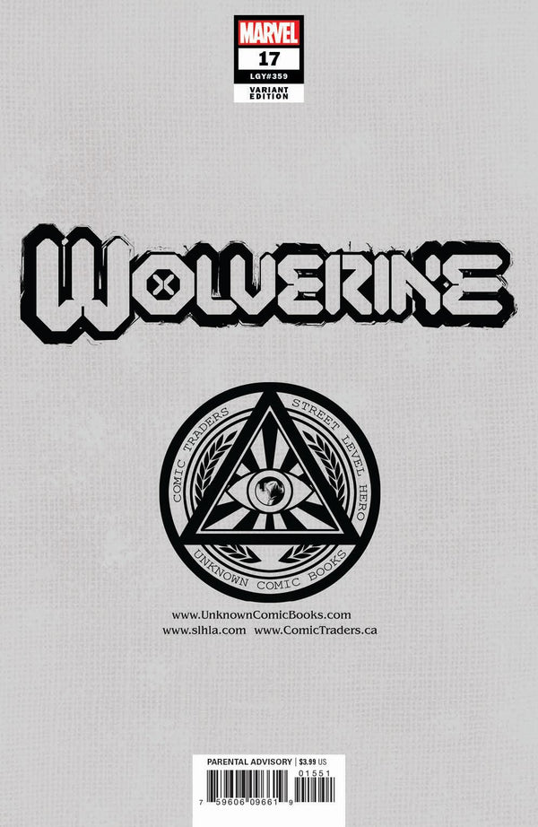 Wolverine #17 Unknown Comics Alan Quah Exclusive Var (10/20/2021) (10/27/2021) - Collectors World Toys