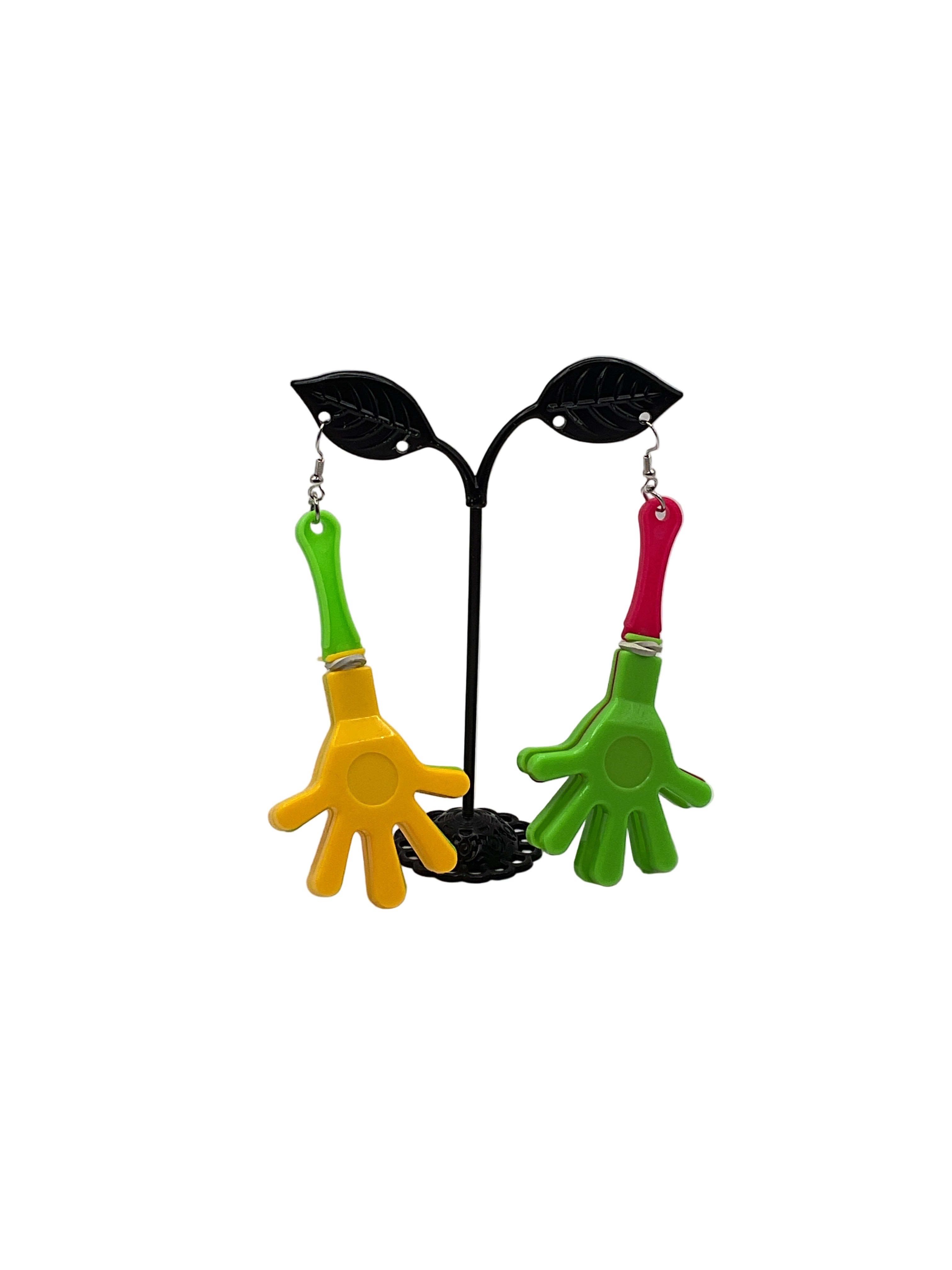 Hand clapper earrings
