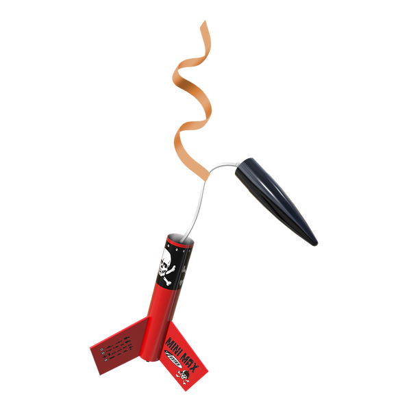 Estes Rockets - Mini Der Red Max™ Launch Set Rocket-Building Kit, Intermediate Mini Flying-Rocket-Model Kit for Ages 10+