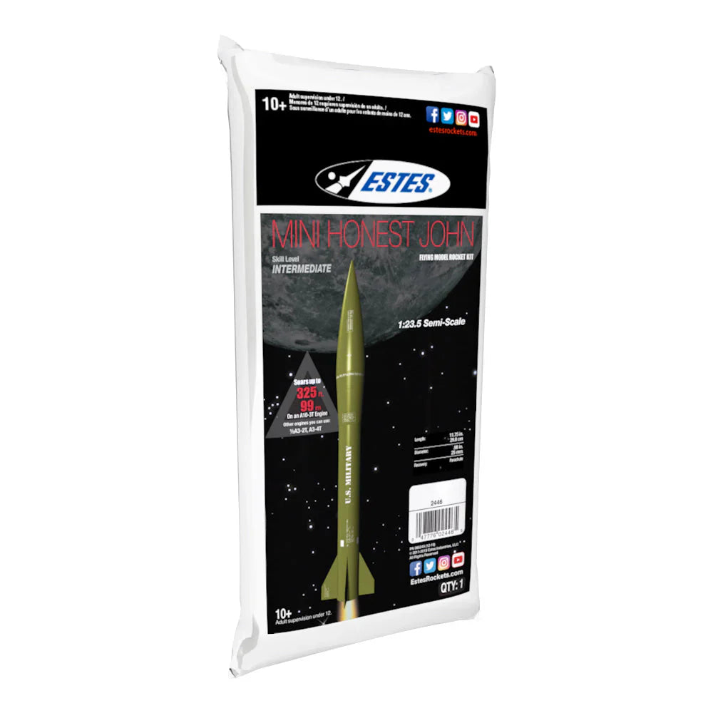 ESTES Mini Honest John Rocket-Building Kit, Intermediate Flying-Rocket-Model Kit for Ages 10+