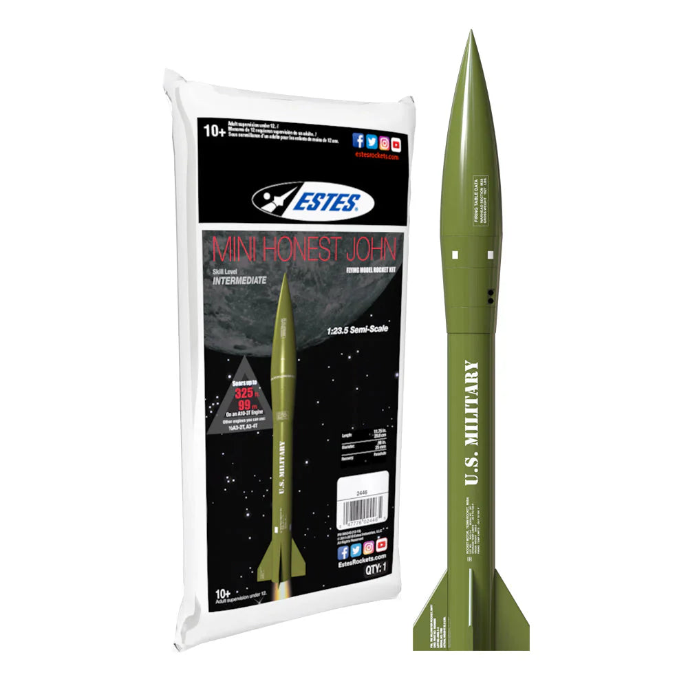 ESTES Mini Honest John Rocket-Building Kit, Intermediate Flying-Rocket-Model Kit for Ages 10+ Main image