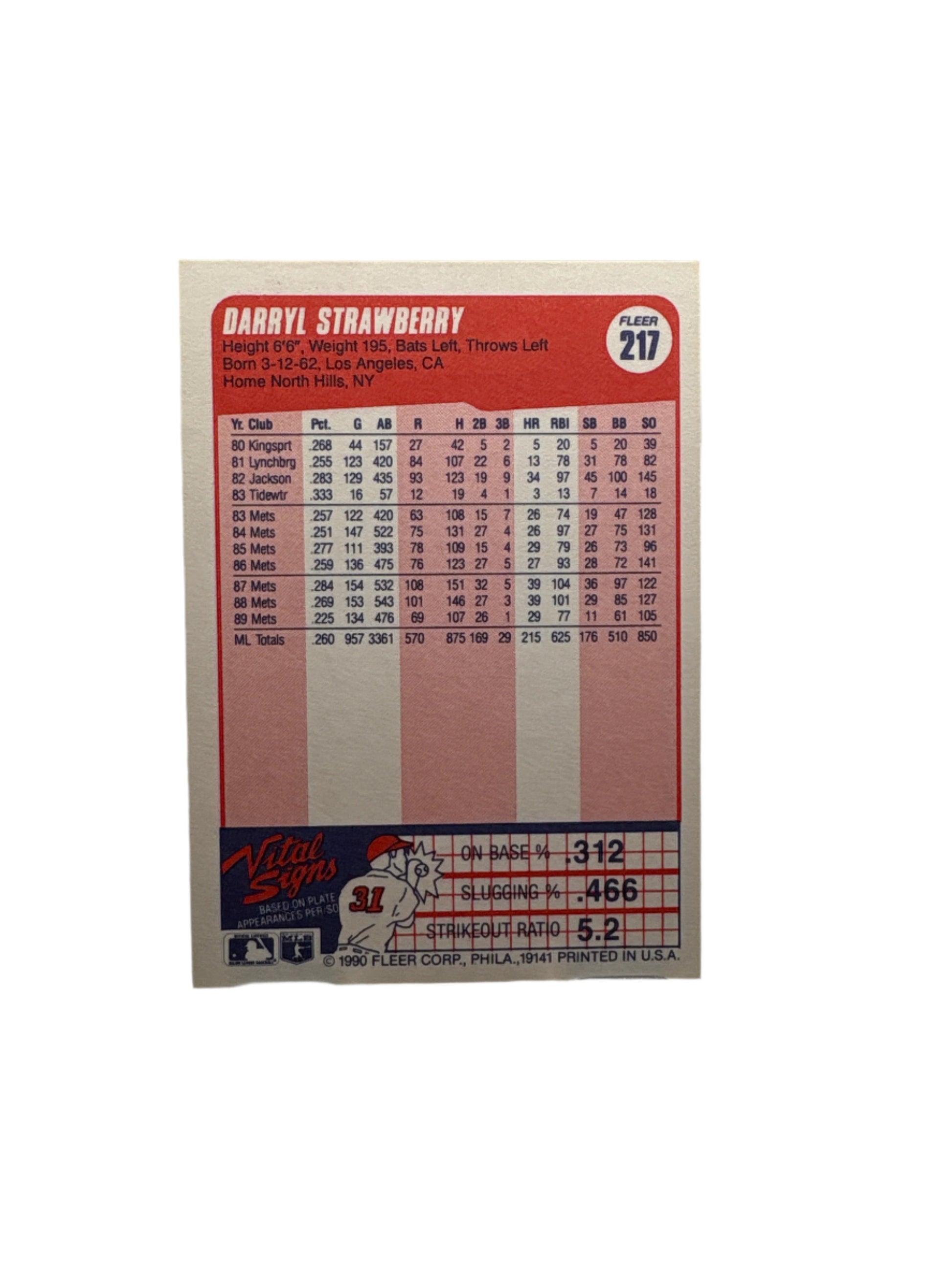 Fleer Darryl Strawberry