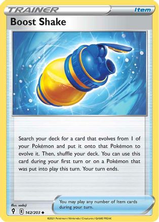 Boost Shake 142/203 - SWSH07 Evolving Skies Reverse Holofoil Main image