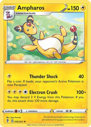Ampharos 056/203 - SWSH07 Evolving Skies