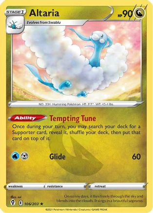 Altaria 106/203 - SWSH07 Evolving Skies Main image
