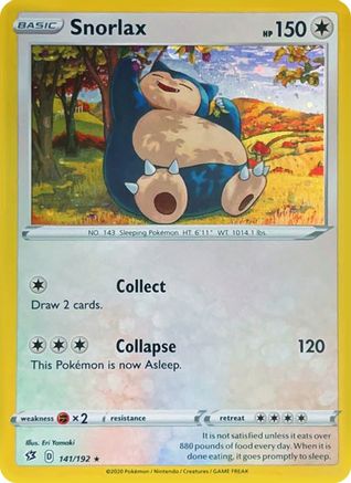 Snorlax (Cosmos Holo) 141/192 - Miscellaneous Cards & Products Holofoil