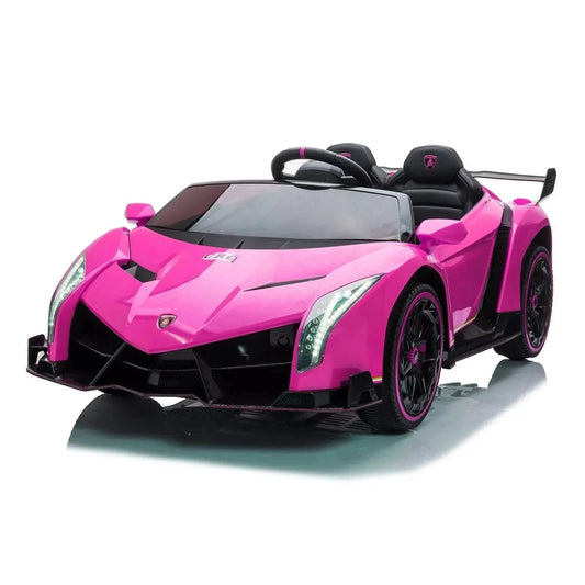 24V 4x4 Lamborghini Veneno 2 Seater Ride on Car Pink