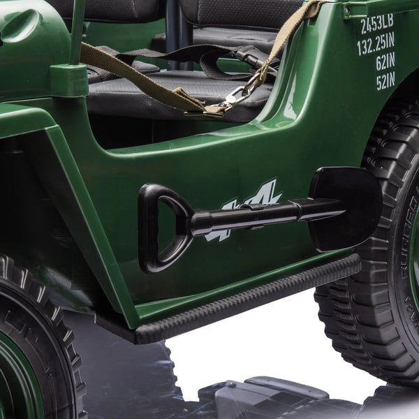 24V Freddo Military Willy Truck 3 Seater Electric Ride on