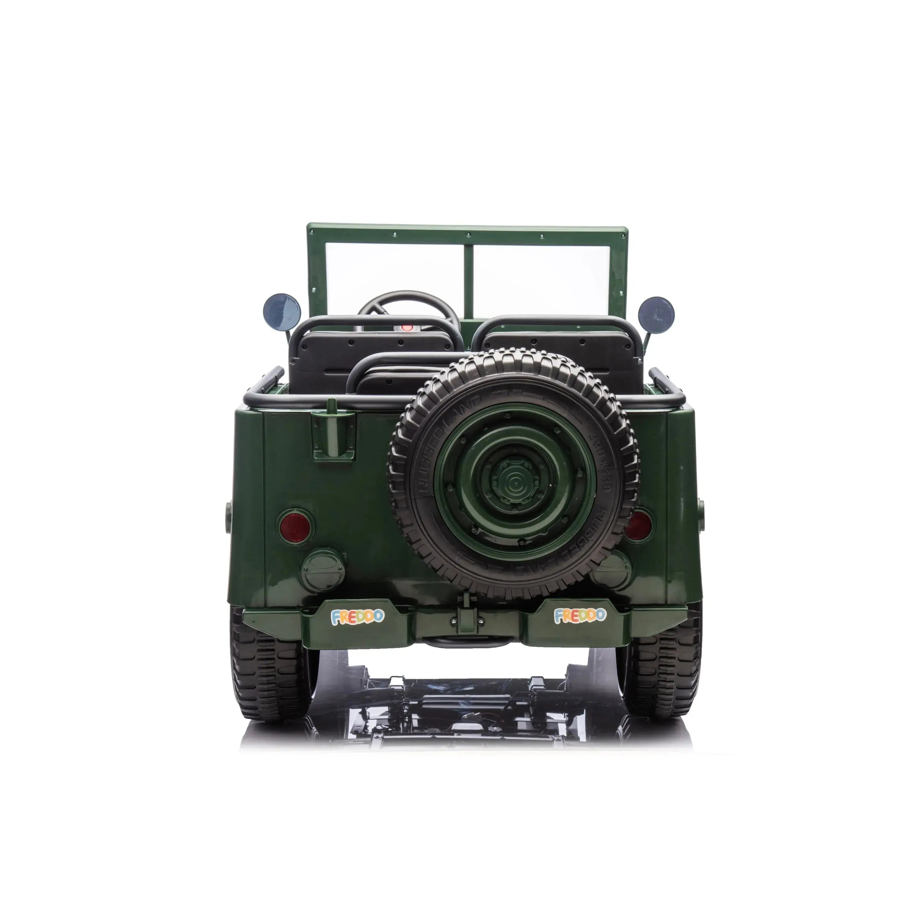 24V Freddo Military Willy Truck 3 Seater Electric Ride on - Collectors World Toys