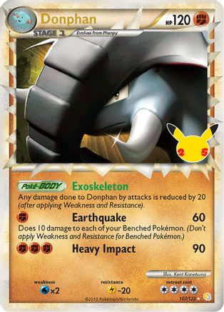 Donphan (Prime) 107/123 - Celebrations Classic Collection Holofoil
