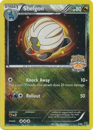 Shelgon 007/20 - League & Championship Cards - Reverse Holofoil