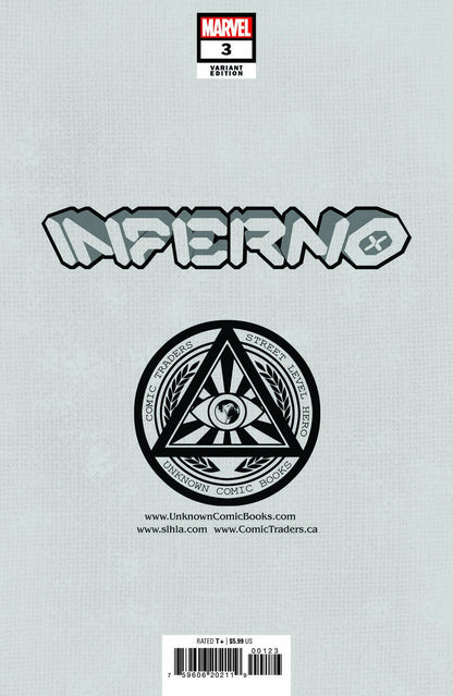 Inferno #3 (Of 4) Unknown Comics David Nakayama Exclusive Color Bleed Var (11/24/2021) (12/08/2021) - Collectors World Toys