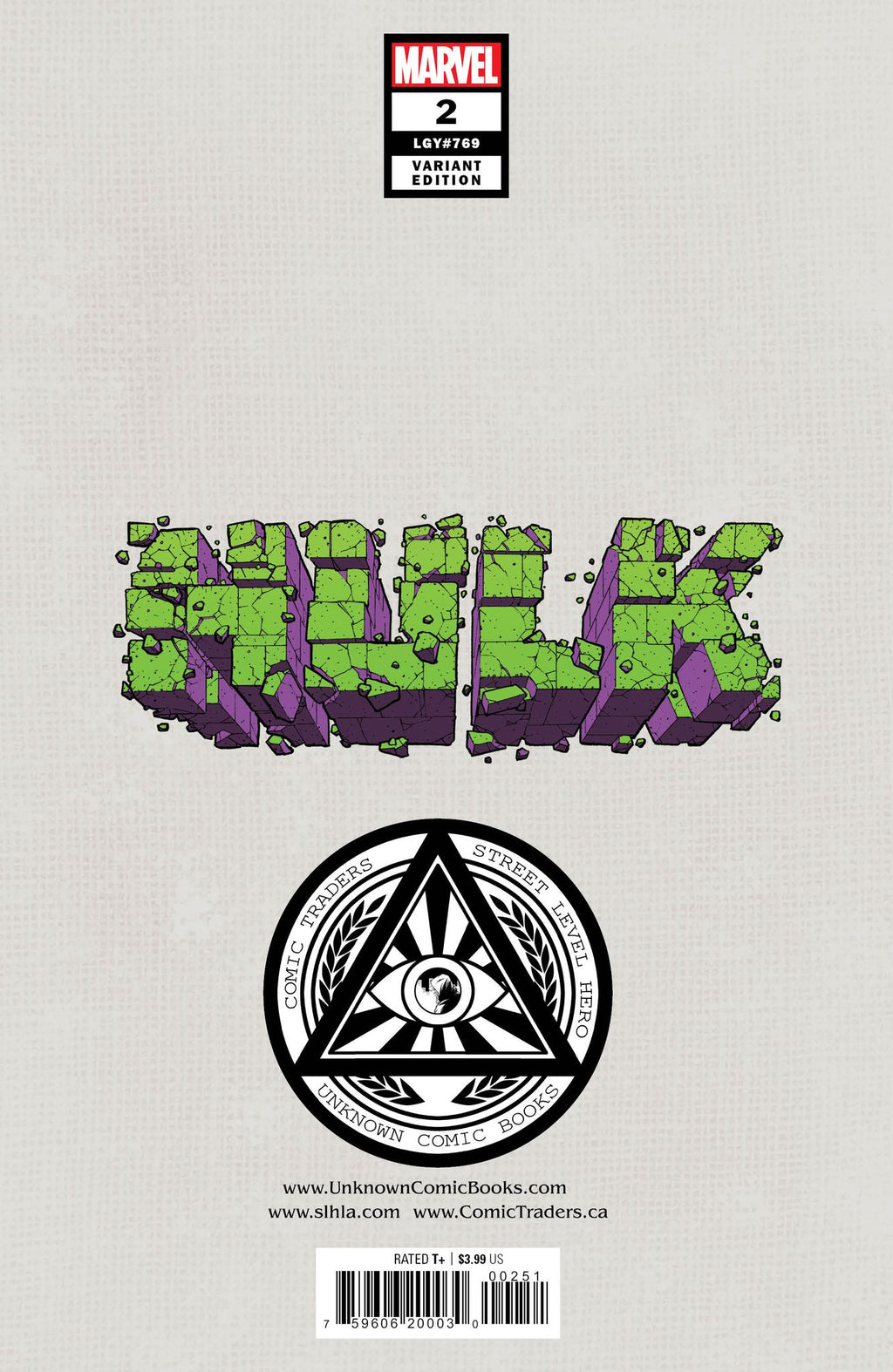 Hulk #2 Unknown Comics Stephen Segovia Exclusive Var (12/15/2021) - Collectors World Toys