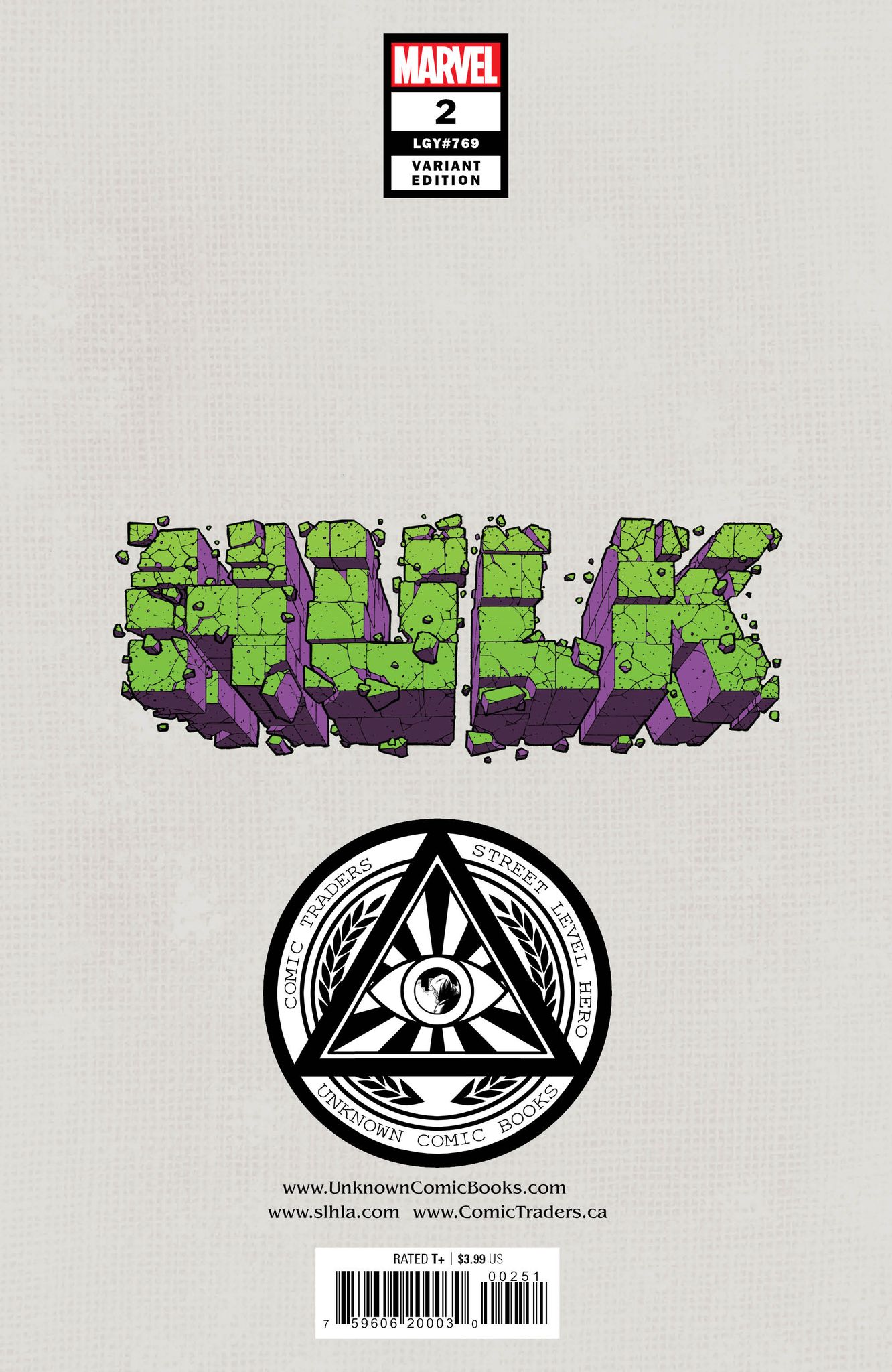 Hulk #2 Unknown Comics Stephen Segovia Exclusive Var (12/15/2021) - Collectors World Toys