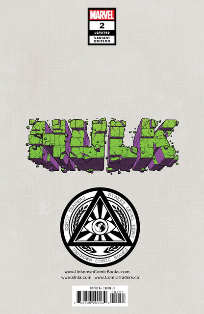 Hulk #2 Unknown Comics Stephen Segovia Exclusive Var (12/15/2021) - Collectors World Toys