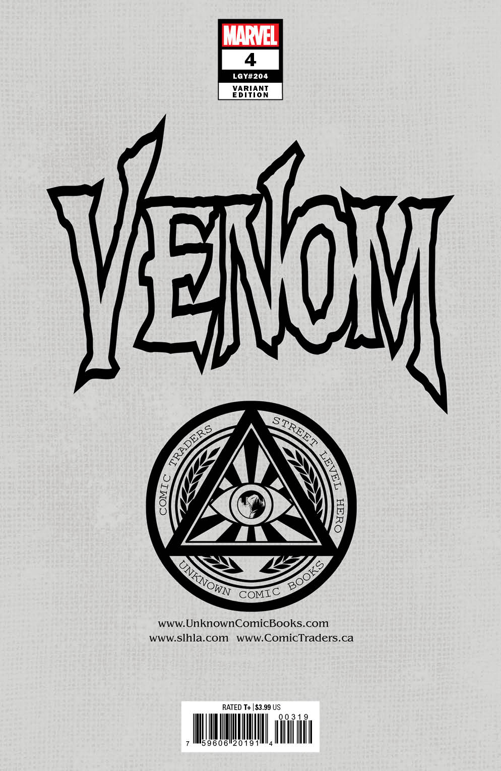 Venom #4 Unknown Comics Dave Wilkins Exclusive Var (01/19/2022) - Collectors World Toys