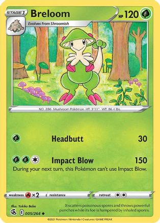 Breloom 005/264 - SWSH08 Fusion Strike Reverse Holofoil Main image
