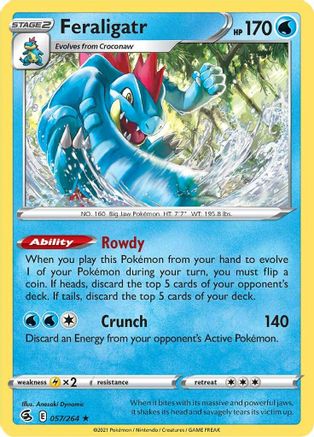 Feraligatr 057/264 - SWSH08 Fusion Strike Holofoil