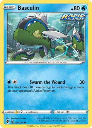 Basculin 070/264 - SWSH08 Fusion Strike Reverse Holofoil Main image