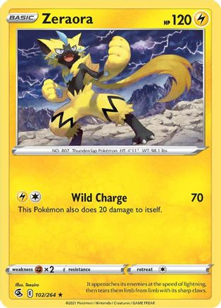 Zeraora 102/264 - SWSH08 Fusion Strike Reverse Holofoil Main image