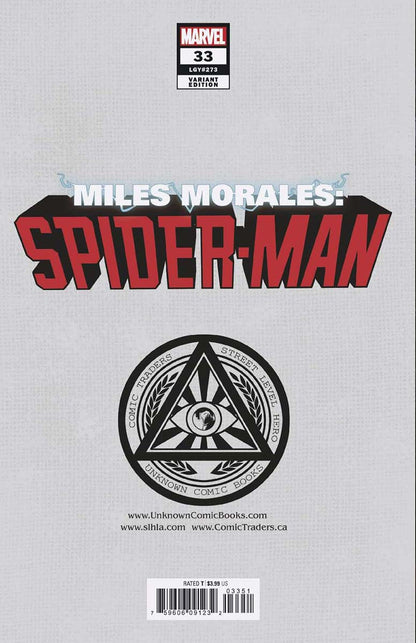 Miles Morales Spider-Man #33 Unknown Comics Gabriele Dell'Otto Exclusive Var (12/08/2021) (12/15/2021) - Collectors World Toys