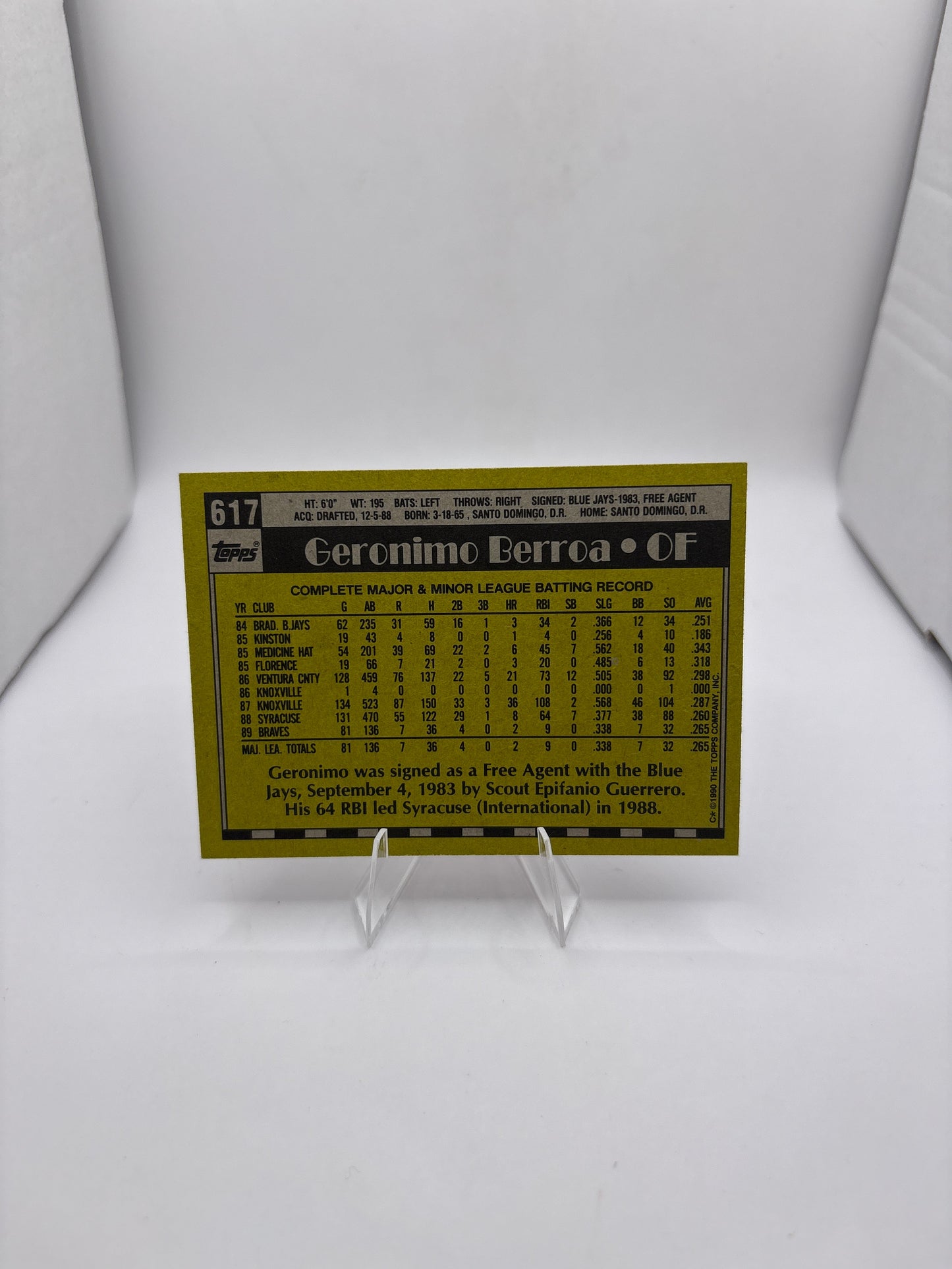 Topps Geronimo Berroa