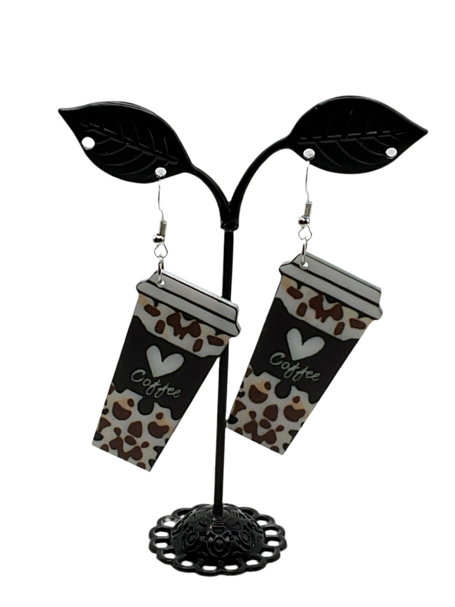 Coffee cup earrings Hover Image