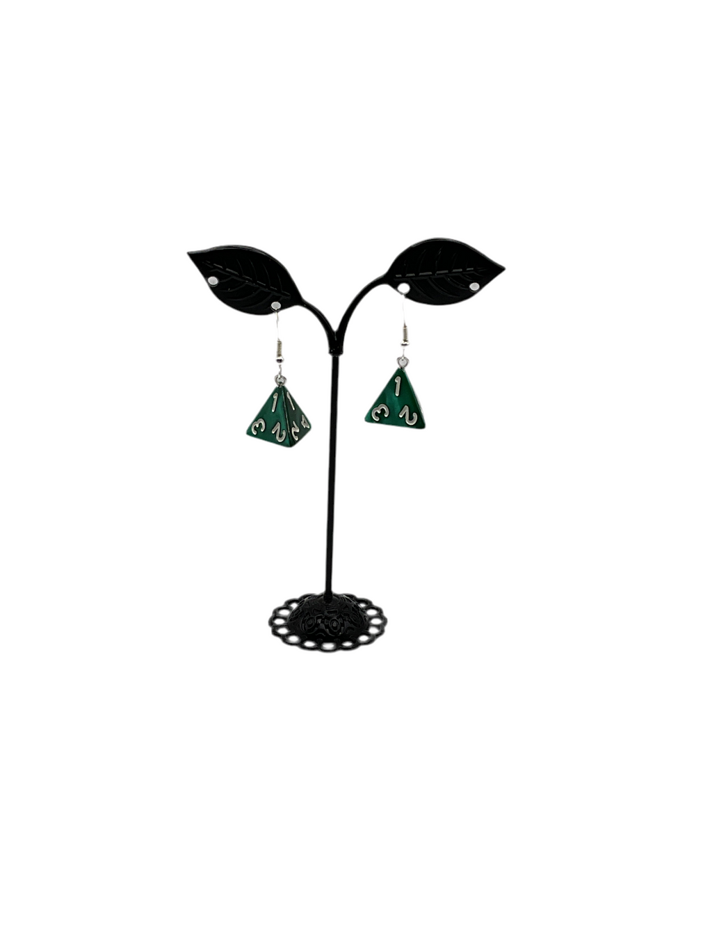 D4 dice earrings