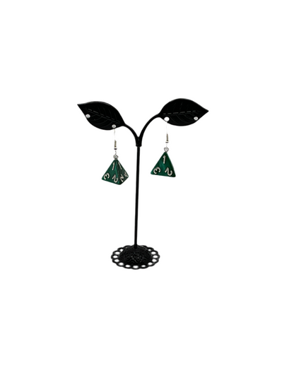 D4 dice earrings