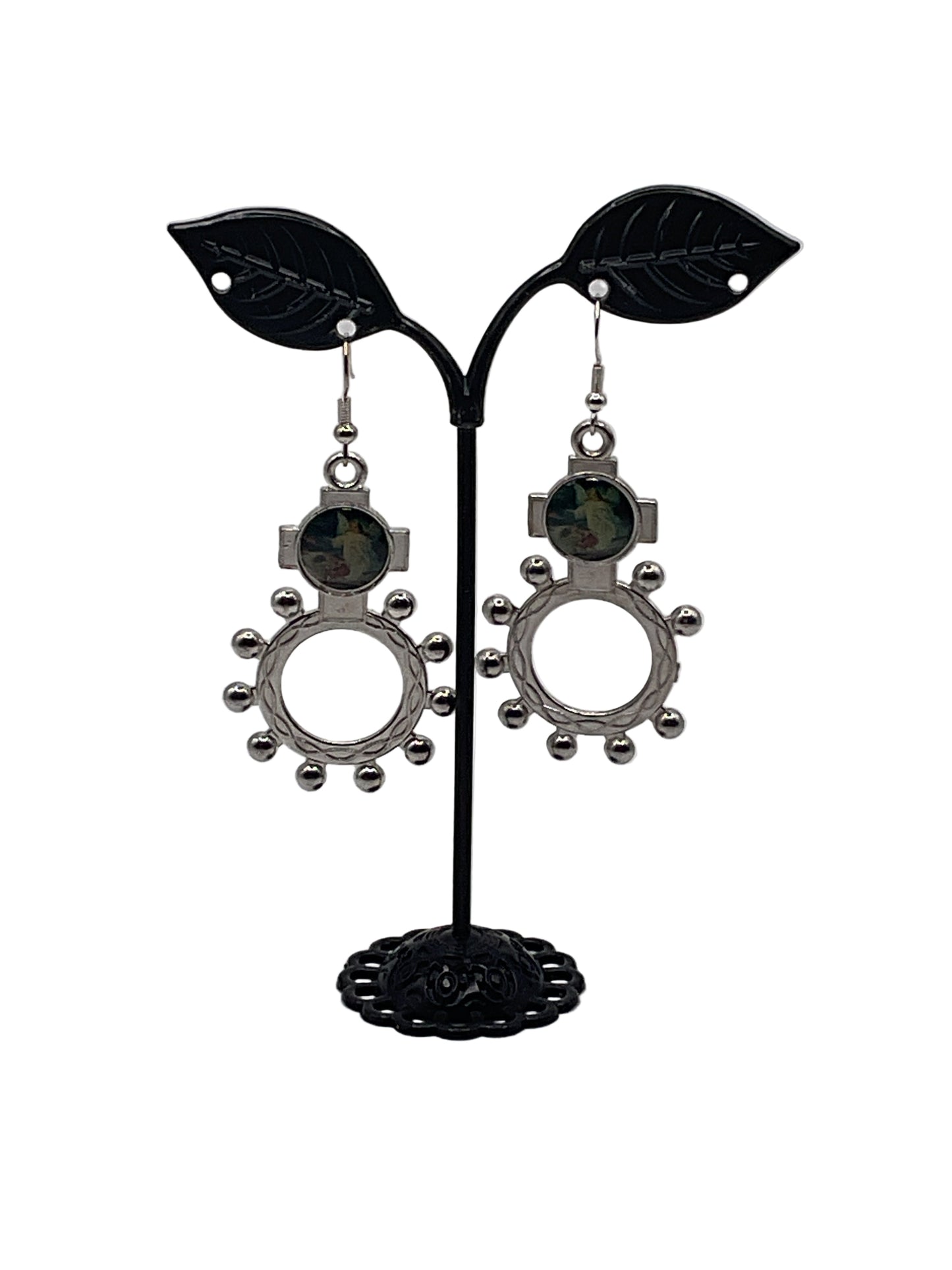 Finger Rosary Ring Earrings