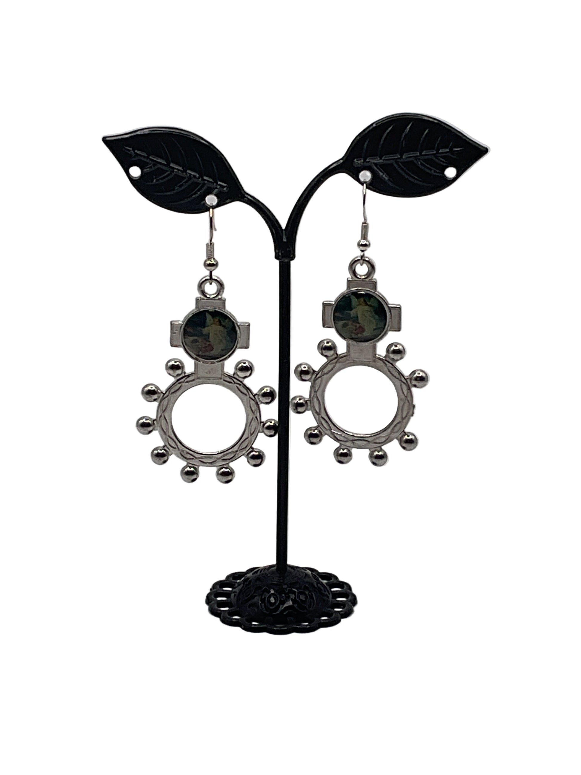 Finger Rosary Ring Earrings