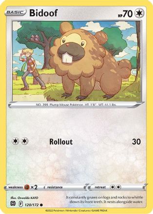 Bidoof 120/172 - SWSH09 Brilliant Stars Reverse Holofoil Main image
