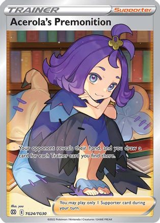 Acerola's Premonition TG24/TG30 - SWSH09 Brilliant Stars Trainer Gallery Holofoil