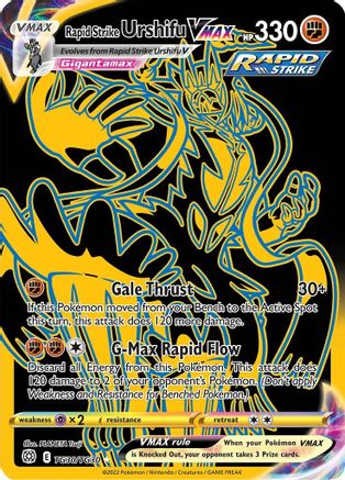 Rapid Strike Urshifu VMAX (Secret) TG30/TG30 - SWSH09 Brilliant Stars Trainer Gallery Holofoil