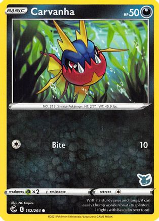 Carvanha (Eevee Stamped) 162/264 - Battle Academy 2022