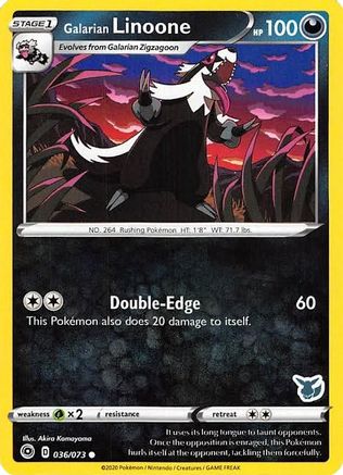 Galarian Linoone (Eevee Stamped) 036/073 - Battle Academy 2022