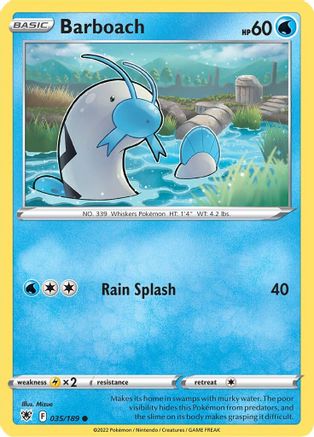 Barboach 035/189 - SWSH10 Astral Radiance Reverse Holofoil Main image