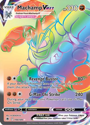 Machamp VMAX (Secret) 194/189 - SWSH10 Astral Radiance Holofoil