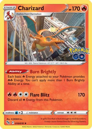 Charizard 010/078 - Pokemon GO Holofoil Main image