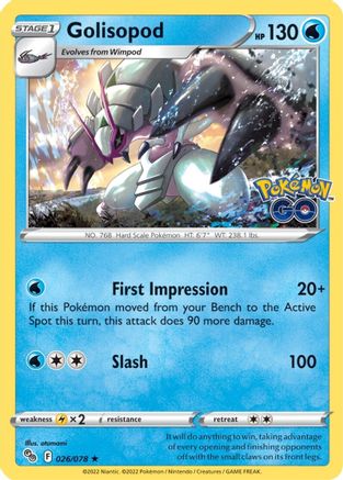 Golisopod 026/078 - Pokemon GO Holofoil Main image
