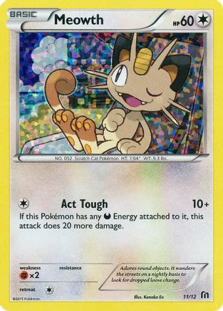 Meowth 011/12 - McDonalds Promos 2016 Holofoil
